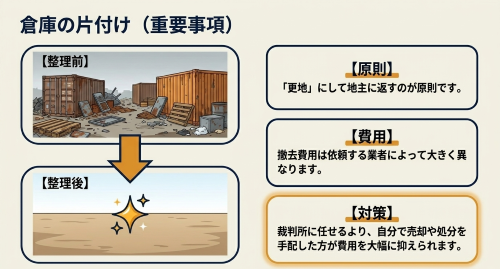 法人破産における倉庫片付けと撤去費用