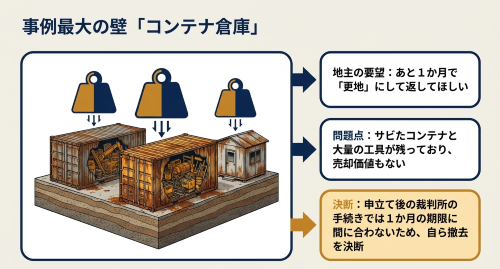 法人破産におけるコンテナ倉庫の明渡し