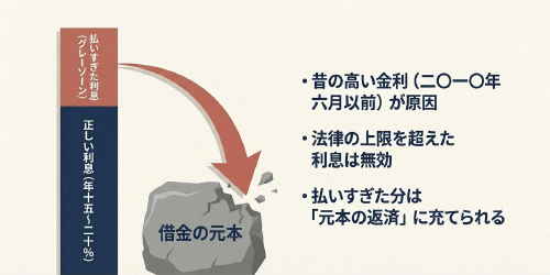 グレーゾーン金利と過払い金の引き直し計算