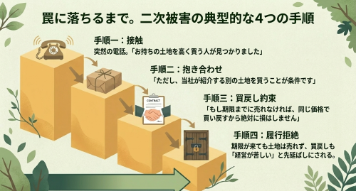 原野商法 二次被害 買戻しの流れ
