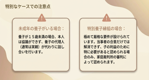未成年養子 特別養子縁組 離縁の注意点