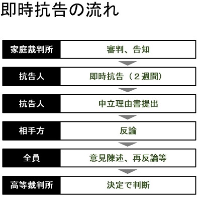 即時抗告の流れ