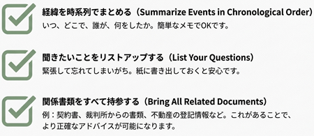 法律相談の準備