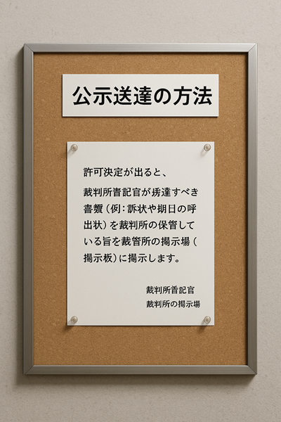 公示送達イメージ画像