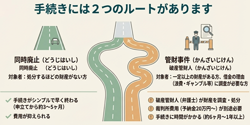 同時廃止と管財事件