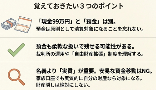 自己破産預金口座まとめ