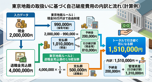 東京地裁の自己破産の退職金と予納金の関係