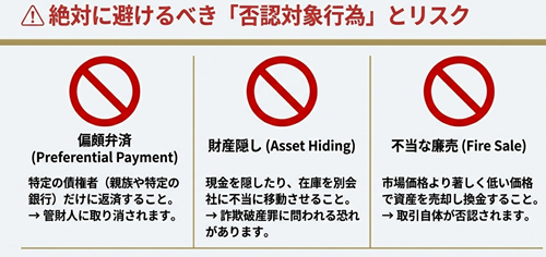 法人破産で避けるべきNG行動