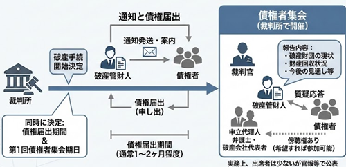 法人破産の債権者集会