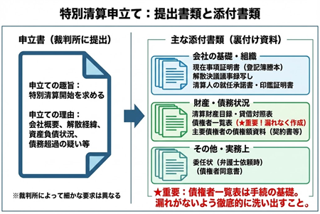 特別清算必要書類