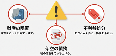 詐欺破産罪となる行為