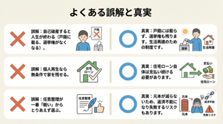 債務整理でよくある誤解