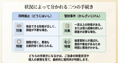 同時廃止と管財事件