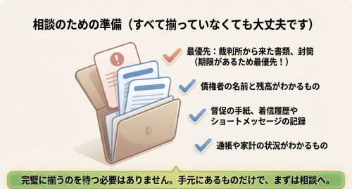 弁護士に債務整理を相談するときに持参すべき書類一覧