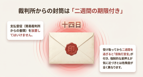 裁判所から届く支払督促は2週間以内に異議申立が必要