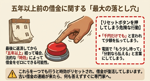5年以上前の借金の時効をリセットさせる危険な行動と最大の落とし穴
