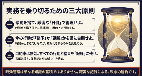 消滅時効実務を切り尽くすための三大原則まとめ