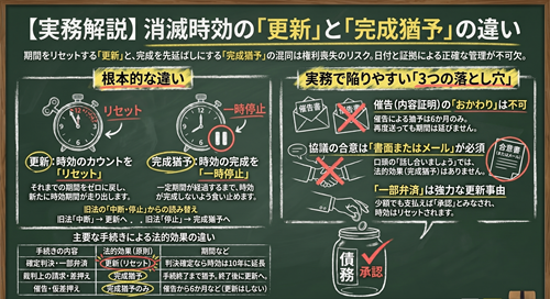 消滅時効の完成猶予と更新