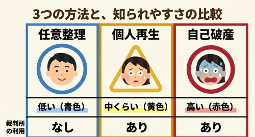 任意整理 家族にバレにくい
