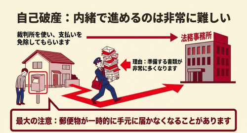 自己破産 管財事件 郵便物転送