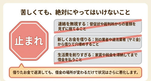 任意整理中 やってはいけないこと