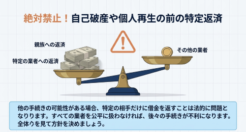 自己破産 個人再生 前の特定返済