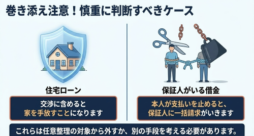 住宅ローン 保証人 任意整理の注意点