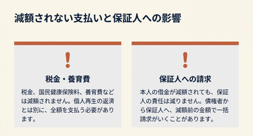 個人再生 税金 養育費 保証人への影響