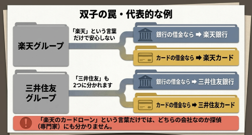 楽天銀行と楽天カード三井住友銀行と三井住友カードの違い