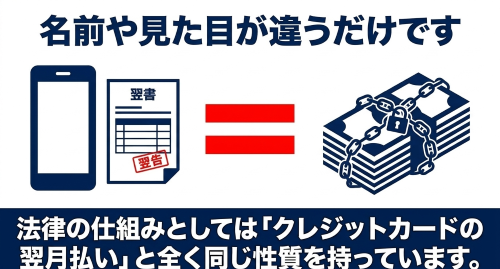 キャリア決済はクレジットカード翌月払いと同じ性質