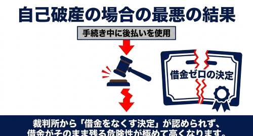 自己破産中のキャリア決済と免責不許可リスク