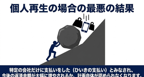 個人再生中のキャリア決済と返済額増額リスク