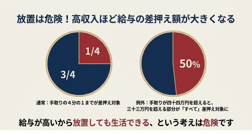 高収入 給与差押え 自己破産
