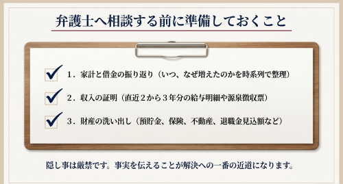 自己破産 相談前 準備資料