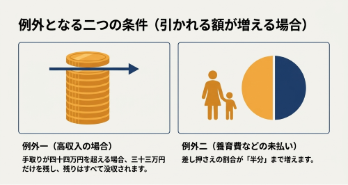 給料差し押さえの例外と養育費