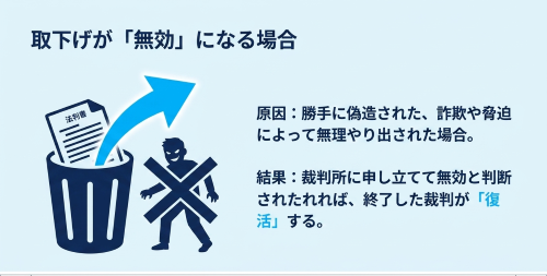 訴えの取下げ 無効 裁判の復活