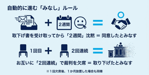 訴えの取下げ 同意擬制 2週間 異議